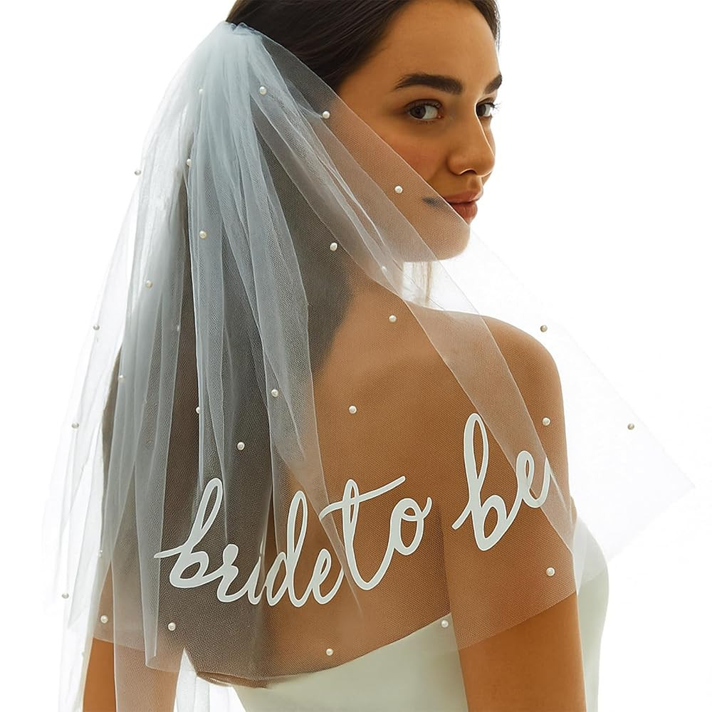 Bride to Be Sash Veil Bachelorette Party Accessories, Bridal Shower Decorations, Engagement Gifts... | Amazon (US)