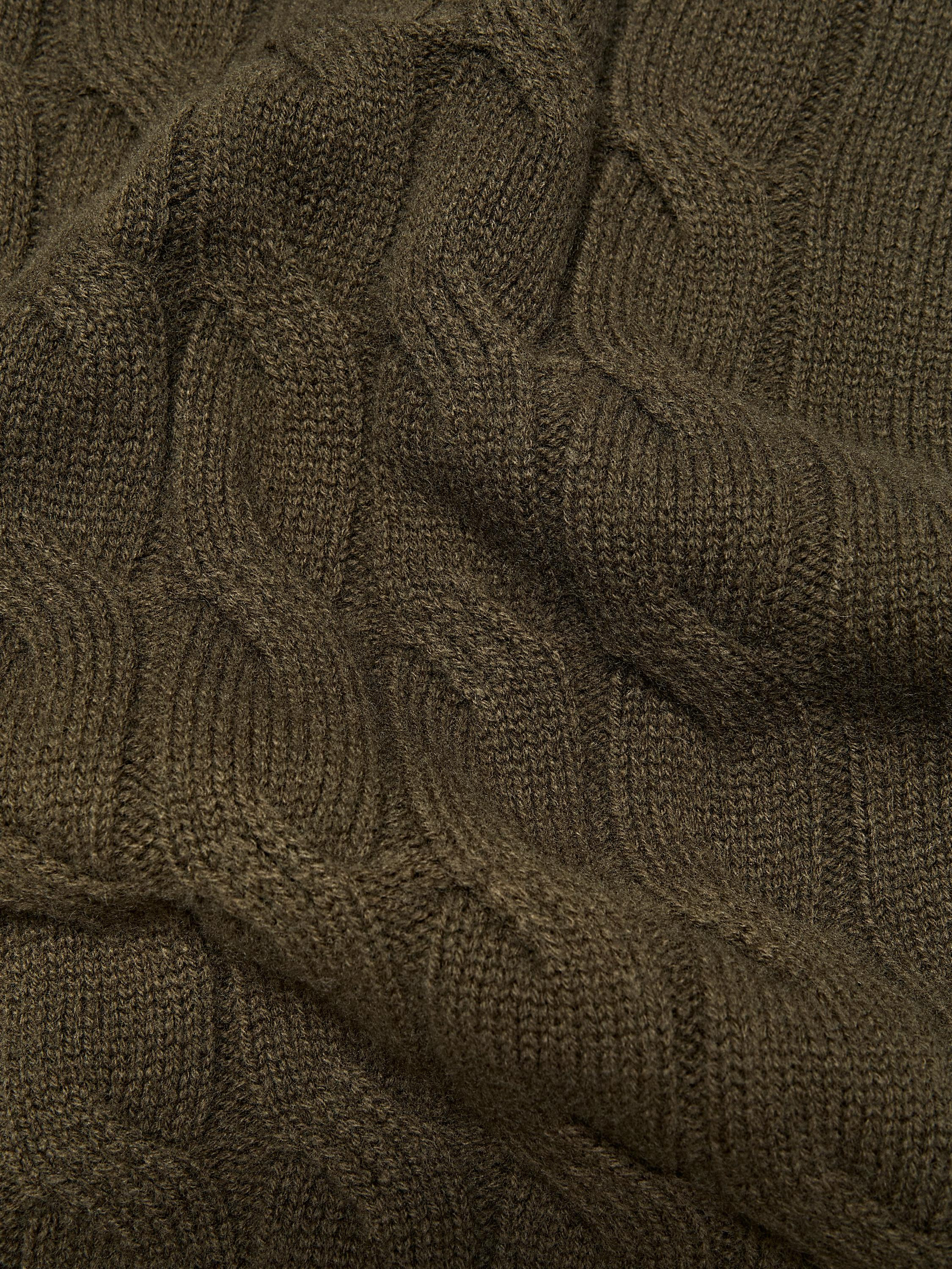 Balaclava mit Zopfmuster | Massimo Dutti DE