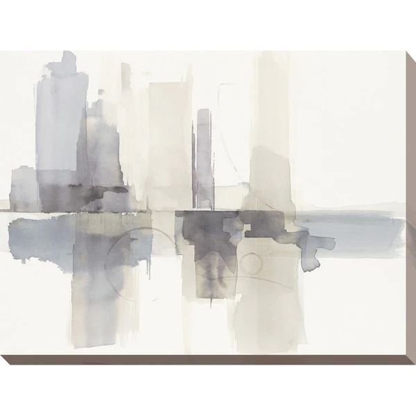 "Improvisation II Gray" Giclee Stretched Canvas Wall Art | Bed Bath & Beyond