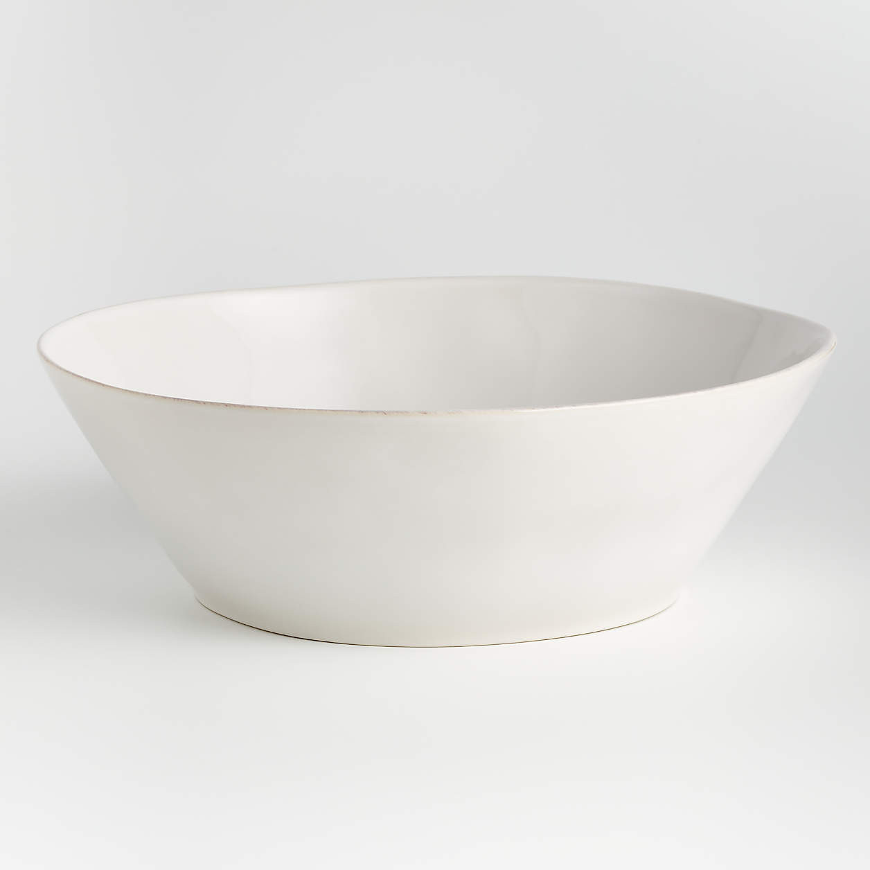 Marin White Large Stoneware Serving Bowl + Reviews | Crate & Barrel | Crate & Barrel