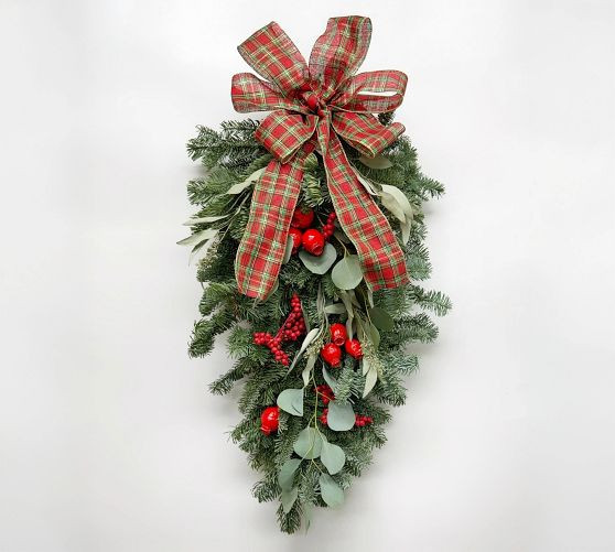 Handcrafted Fresh Evergreen and Red Berry Indoor/Outdoor Botanicals | Pottery Barn (US)
