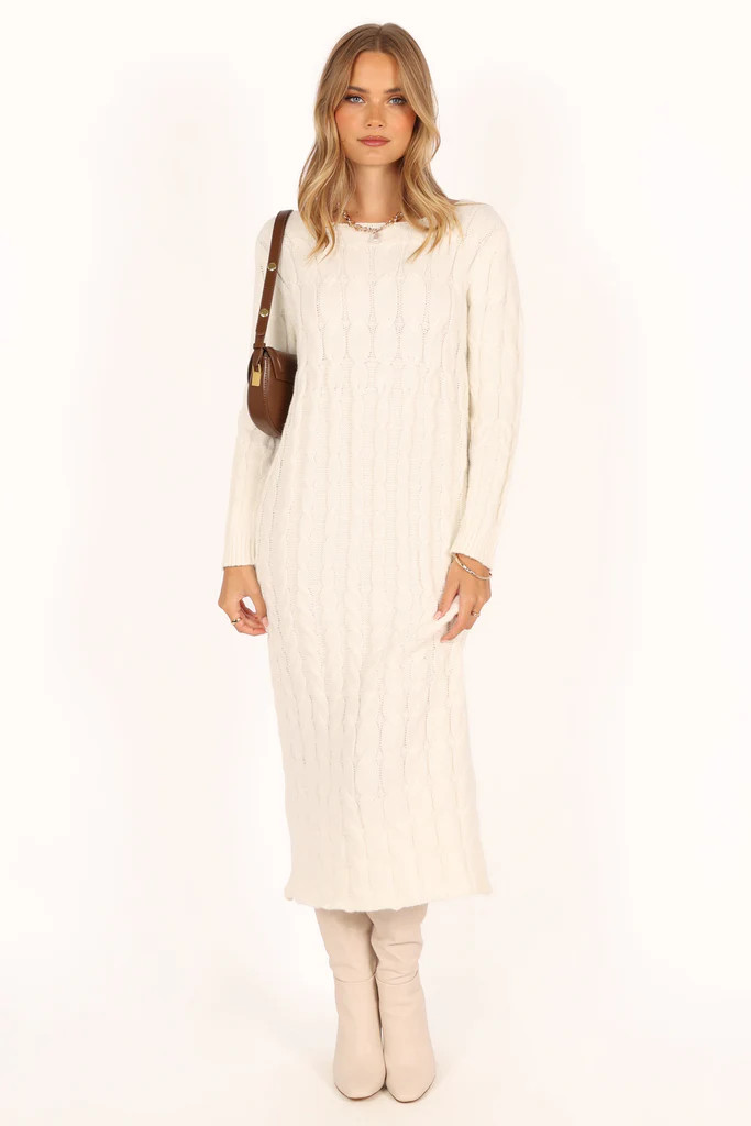 Criselle Knit Maxi Dress - White | Petal & Pup (AU)