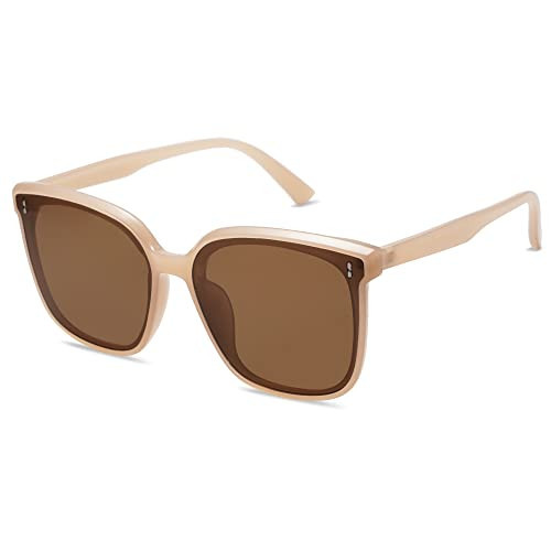 SOJOS Sunglasses for Women Men Vintage Style Shades SJ2157,Brown/Brown | Amazon (US)