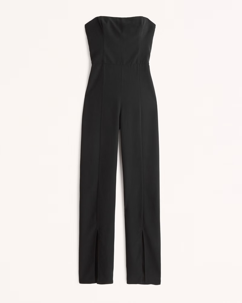 Strapless Split-Hem Jumpsuit | Abercrombie & Fitch (US)