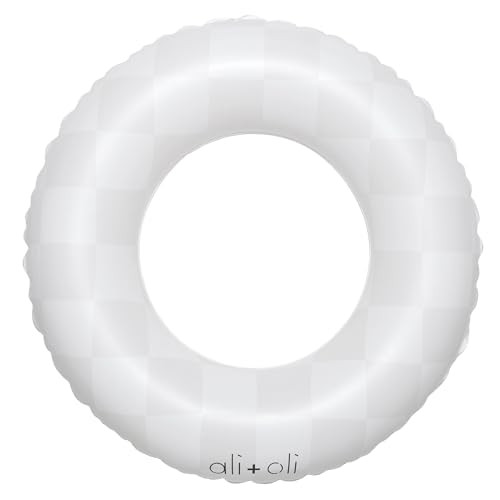 Ali+Oli Summer Collection, Swim Ring for Kids, Inflatable Cute Pool Float Ring for Ages 3-6 Years, 24”x9” Junior Swim Ring, Pool Float Tube (Checkers) | Amazon (US)