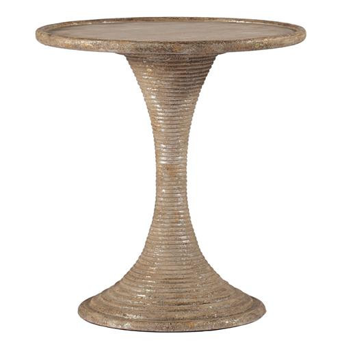 Gabby Gloria Antique Gold and Silver Leaf Hour Glass End Table | Kathy Kuo Home