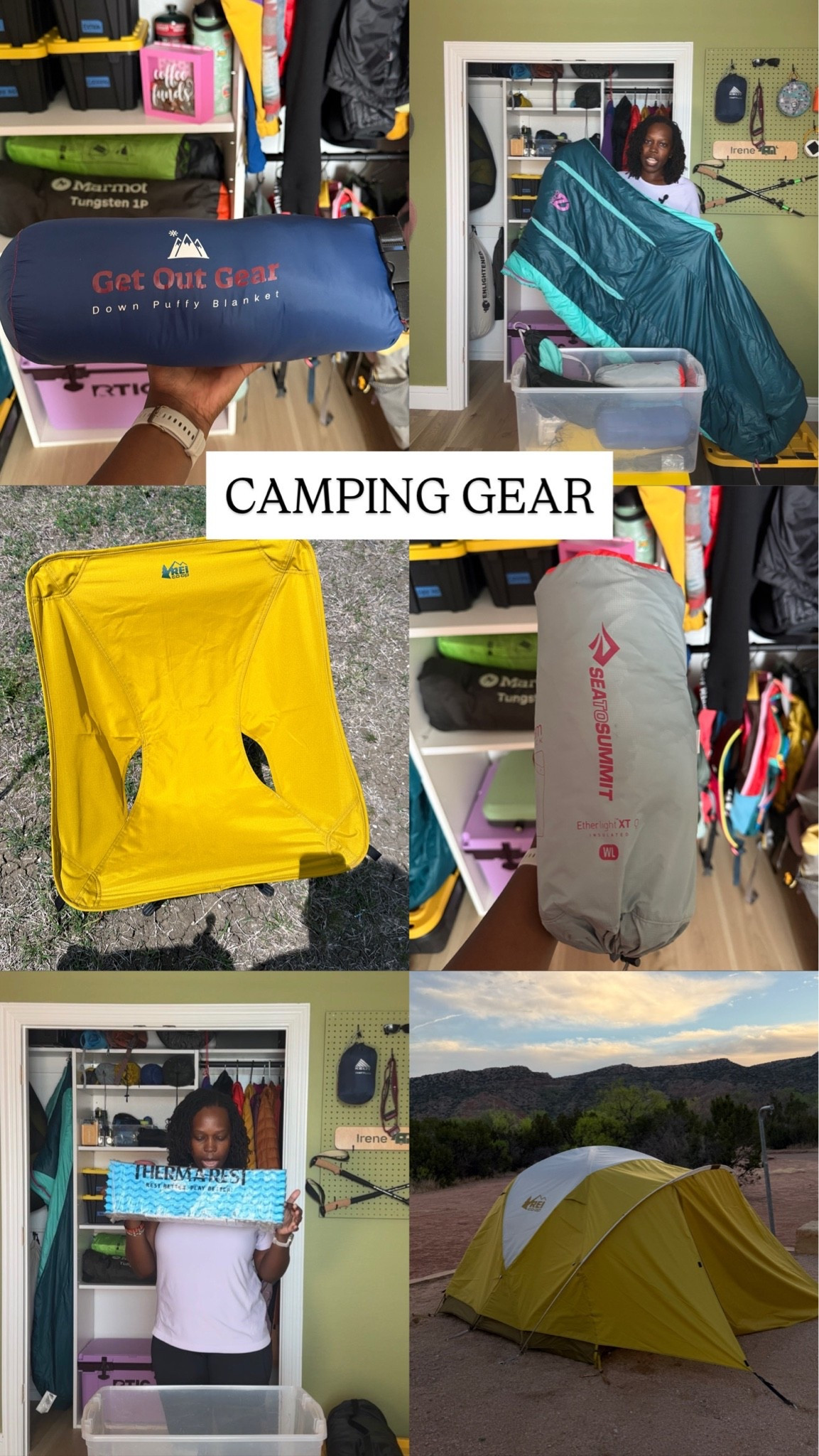 Camping gear, sleeping bag, sleeping pad, camp chair, pillow

#LTKgrwm #LTKTravel #LTKActive