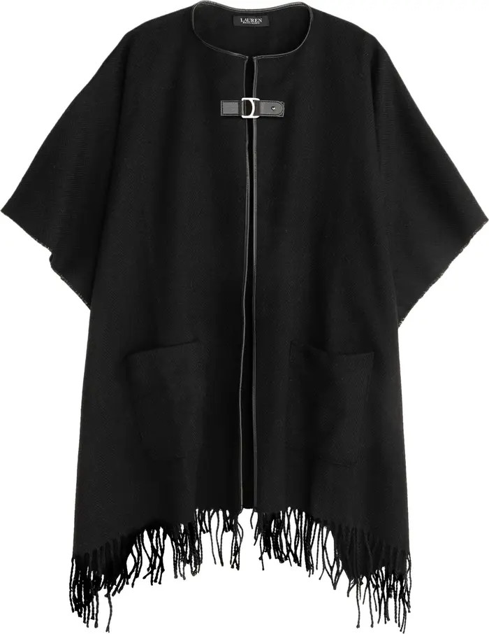 Lauren Ralph Lauren Equestrian Buckle Ruana | Nordstrom | Nordstrom