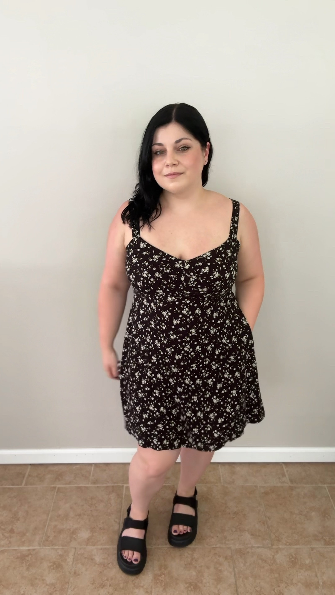 Black ditsy floral sun dress

#LTKStyleTip #LTKFindsUnder50 #LTKFindsUnder100