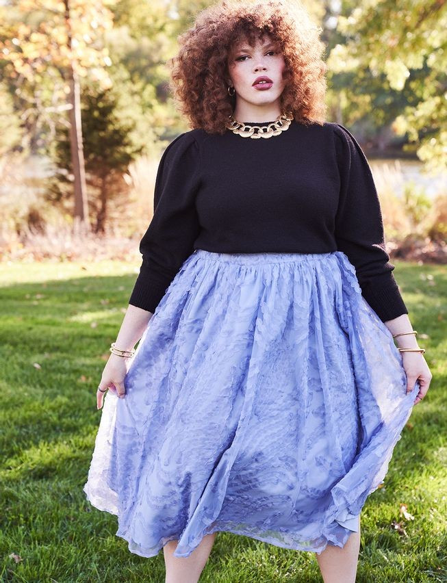 Textured Full Skirt | Eloquii