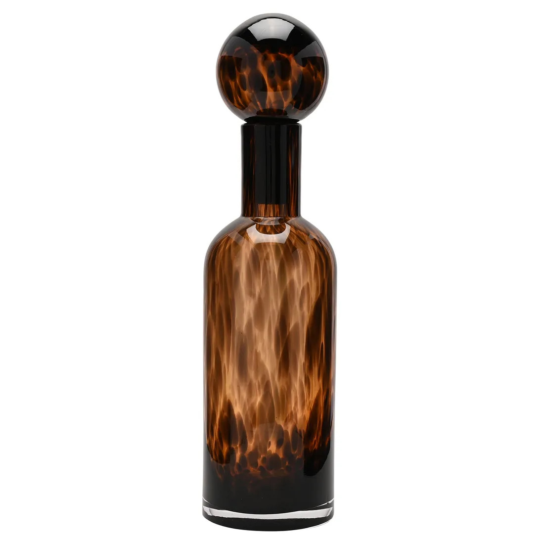 Vases & Bowls | Tall Glass Bottle Shaped Ornament - Mocha | Hestia | Debenhams UK