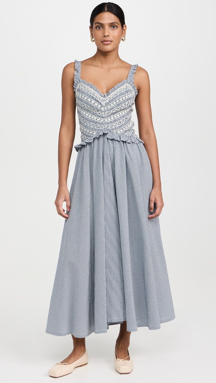 Victoria Smocked Gingham Dress | Shopbop