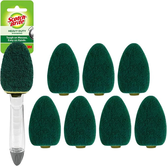 Scotch-Brite Heavy Duty Dishwand Kit, Includes 1 Wand & 7 Refill Pads, Keep Hands Out of the Mess | Amazon (US)