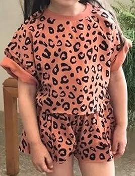 Toddler Baby Girls Leopard Print Summer Clothes Set T-Shirt and Short Pants 2pcs Outfits | Amazon (US)