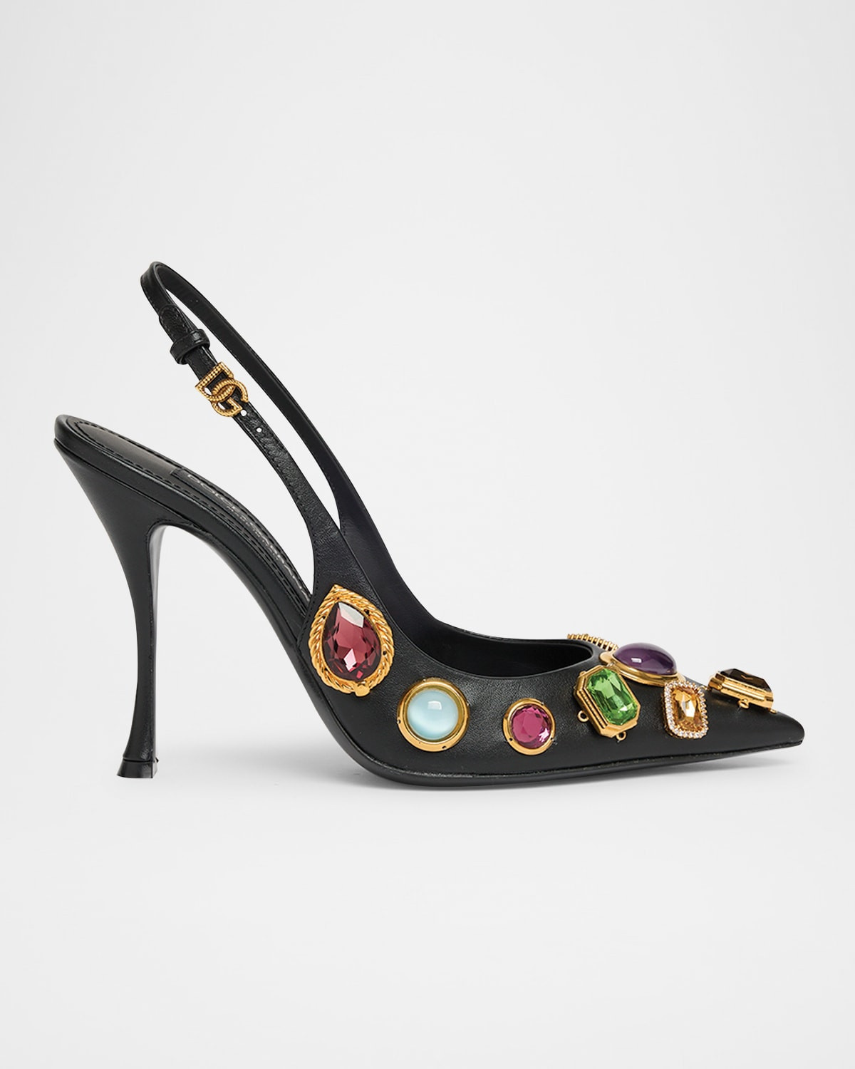 Semiprecious Stone Leather Slingback Pumps | Neiman Marcus