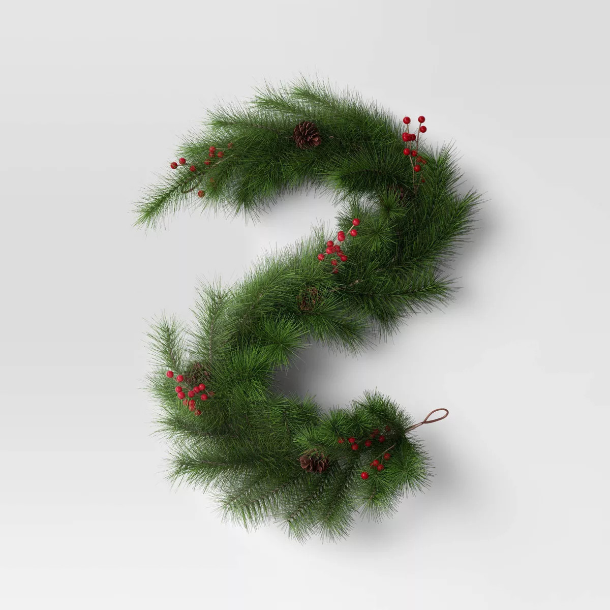 Christmas Long Needle Pine and Red Berry Artificial Garland - Threshold™ | Target