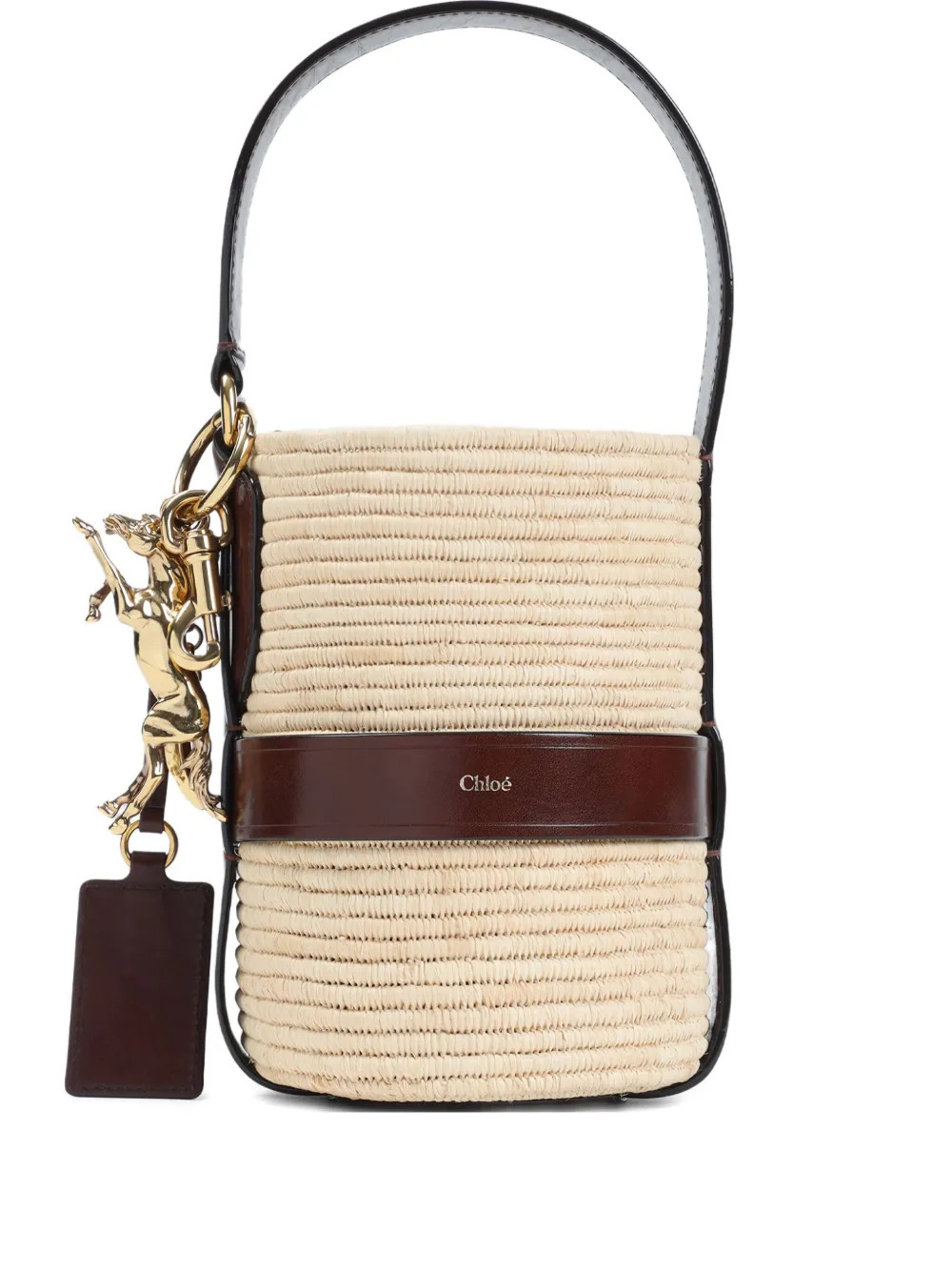 Chloé Logo Raffia Shoulder Bag | Neutrals | FARFETCH UK | Farfetch Global