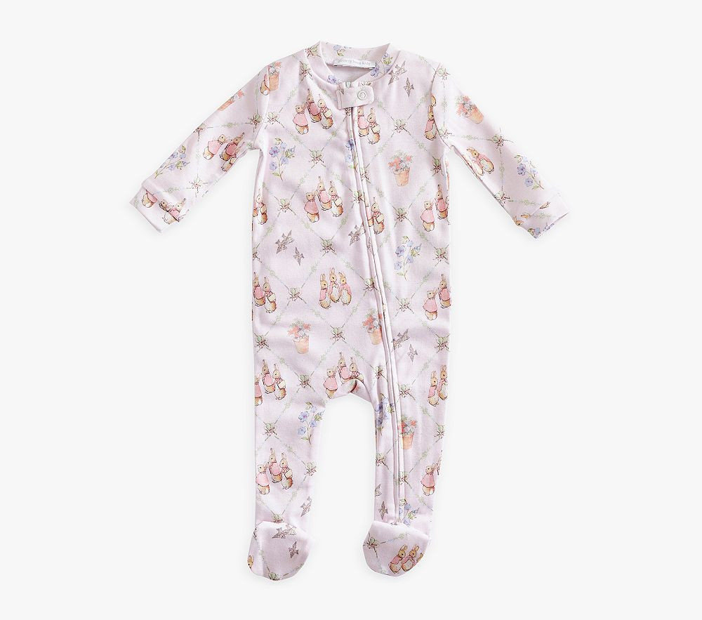 Organic Peter Rabbit(TM) Flopsy(TM) Baby Pajama , 6-9 Months , Pink Multi | Pottery Barn Kids