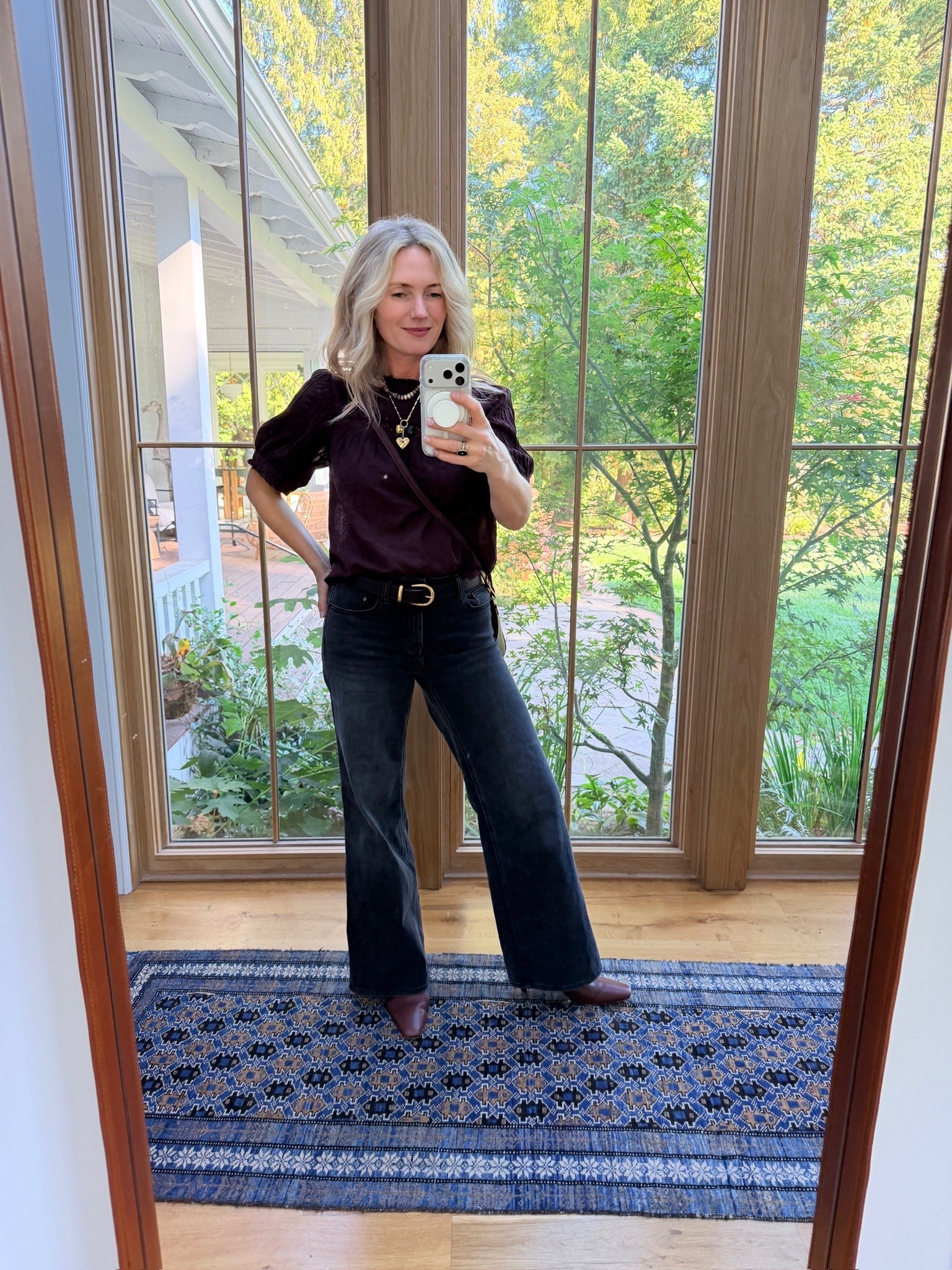 Wearing a small in the top and a 26 in the pants:)