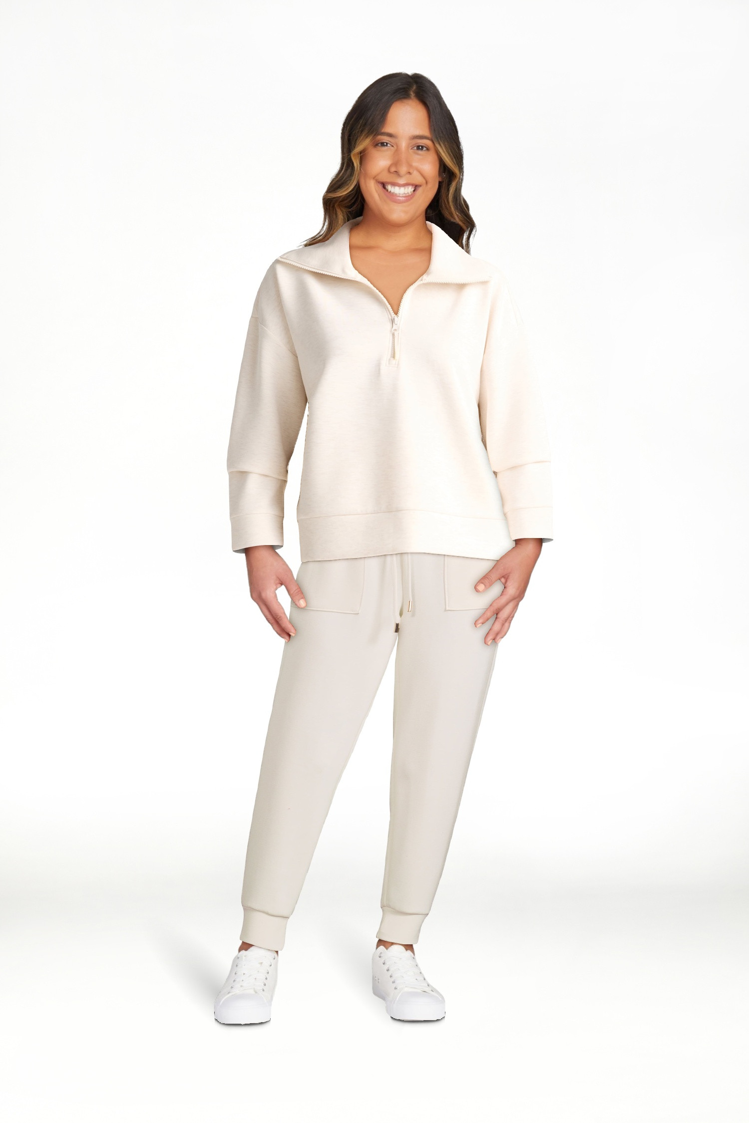 Avia Women's and Women's Plus Knit Quarter Zip Pullover, Sizes XS-4X | Walmart (US)