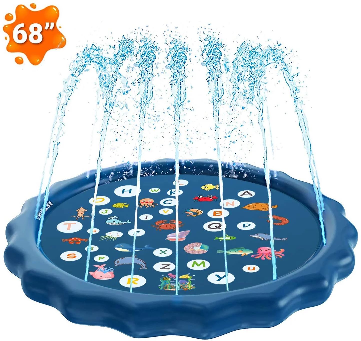 Aria 68" Inflatable Outdoor Water 3-in-1 Splash Pad Sprinkler for Kids | Walmart (US)