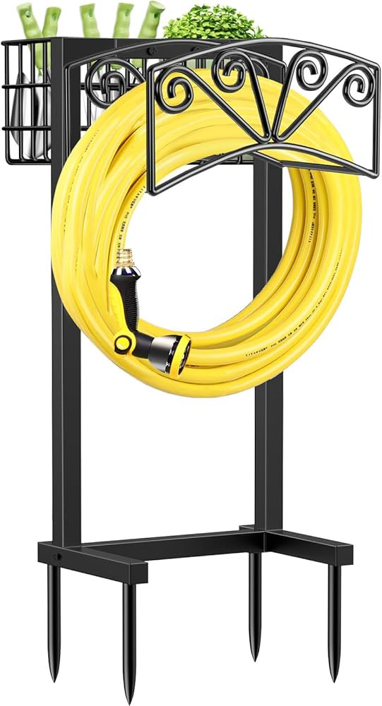 TomCare Garden Hose Holder Upgraded Heavy Duty Metal Water Hose Holder Holds 160 FT Hoses Sturdy ... | Amazon (US)