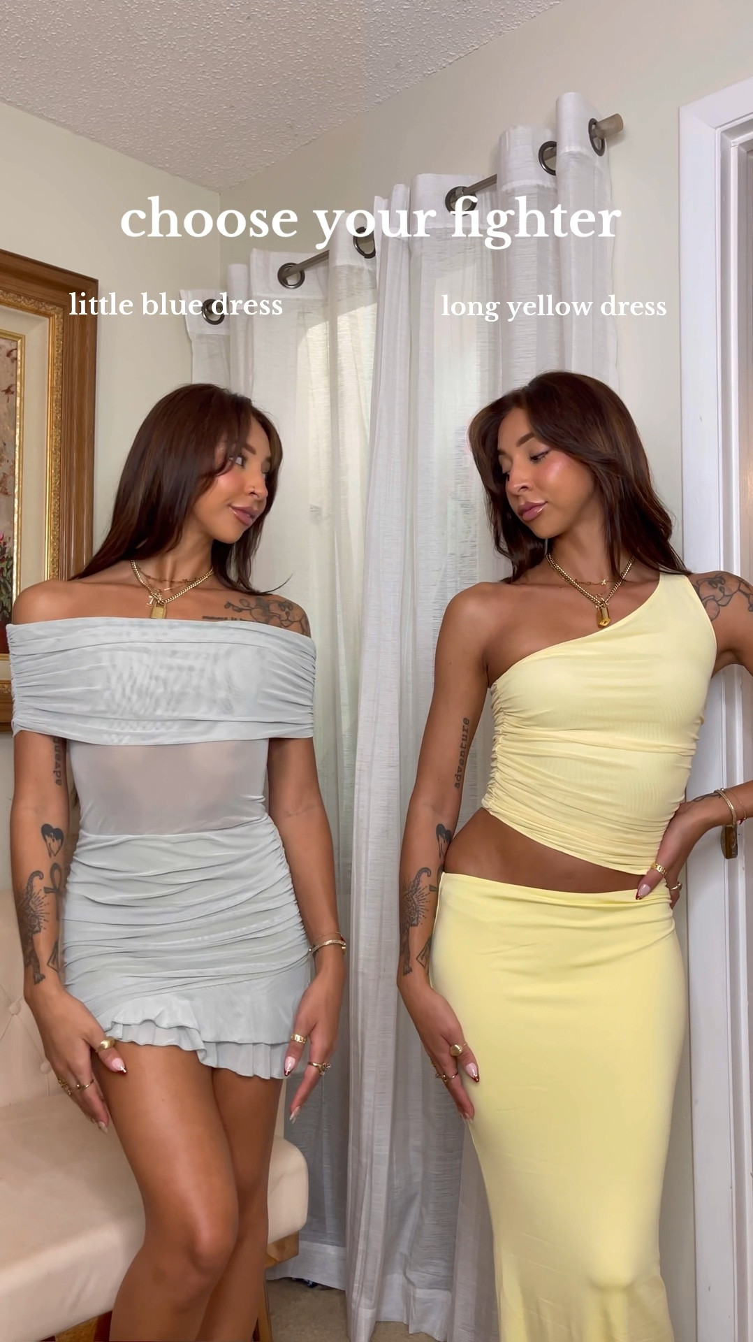 which one are you wearing!? ⭐️🩵✨👸🏽
got a size US 2 in both! (TTS)

#peppermayo #weddingguestdress #weddingguestdresses #pasteldress 