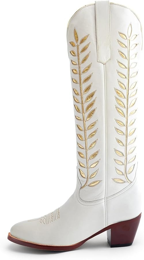 Women's Knee High Boots Cowboy Boots for Women Wide Calf Chunky Heel Fashion Stylish Embroidered ... | Amazon (US)