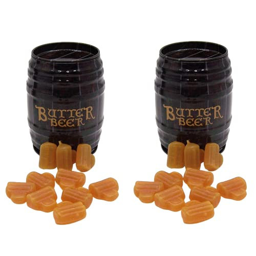 Harry Potter Inspired Butterbeer Chewy Candy in Barrel Tin, 2 Pack, Fun and Delicious Treat, 1.5 Ounce Tins | Amazon (US)