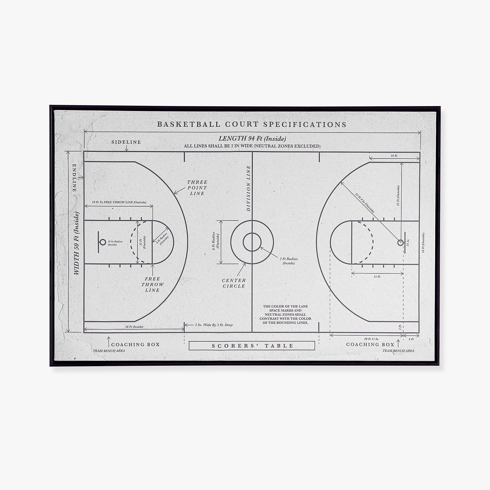 Basketball Vintage Framed Sports Art | Pottery Barn Teen