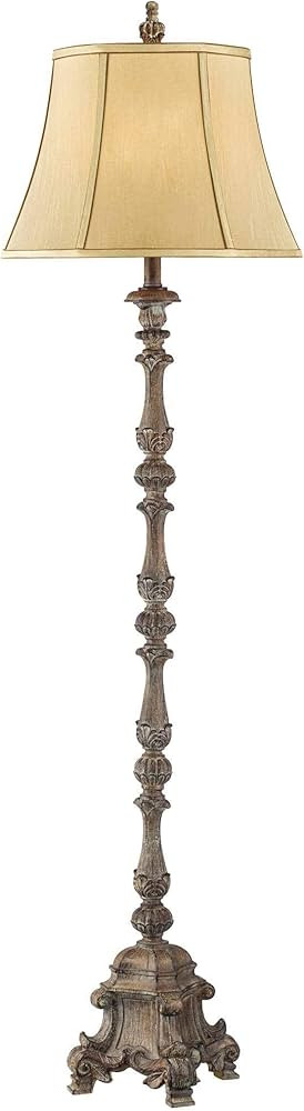 Regency Hill Rustic French Country Traditional Style Floor Lamp Standing 62" Tall Faux Wood Antiq... | Amazon (US)