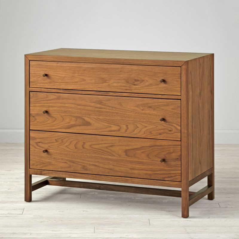 Kids Taylor Walnut 3-Drawer Dresser | Crate & Barrel