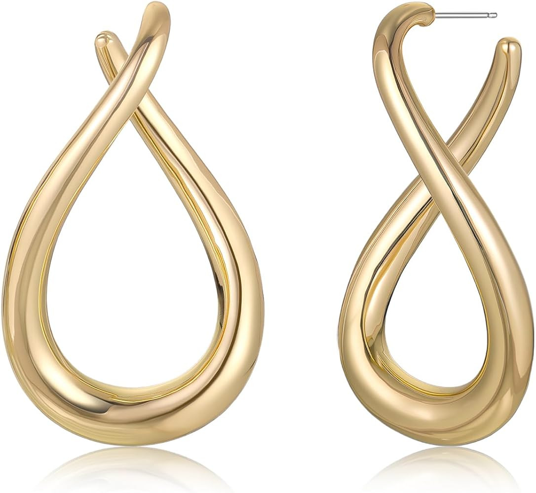 Linear Drop Earrings, Modern Teardrop Design, Minimalist Style, Women's Fashion Jewelry | Amazon (US)