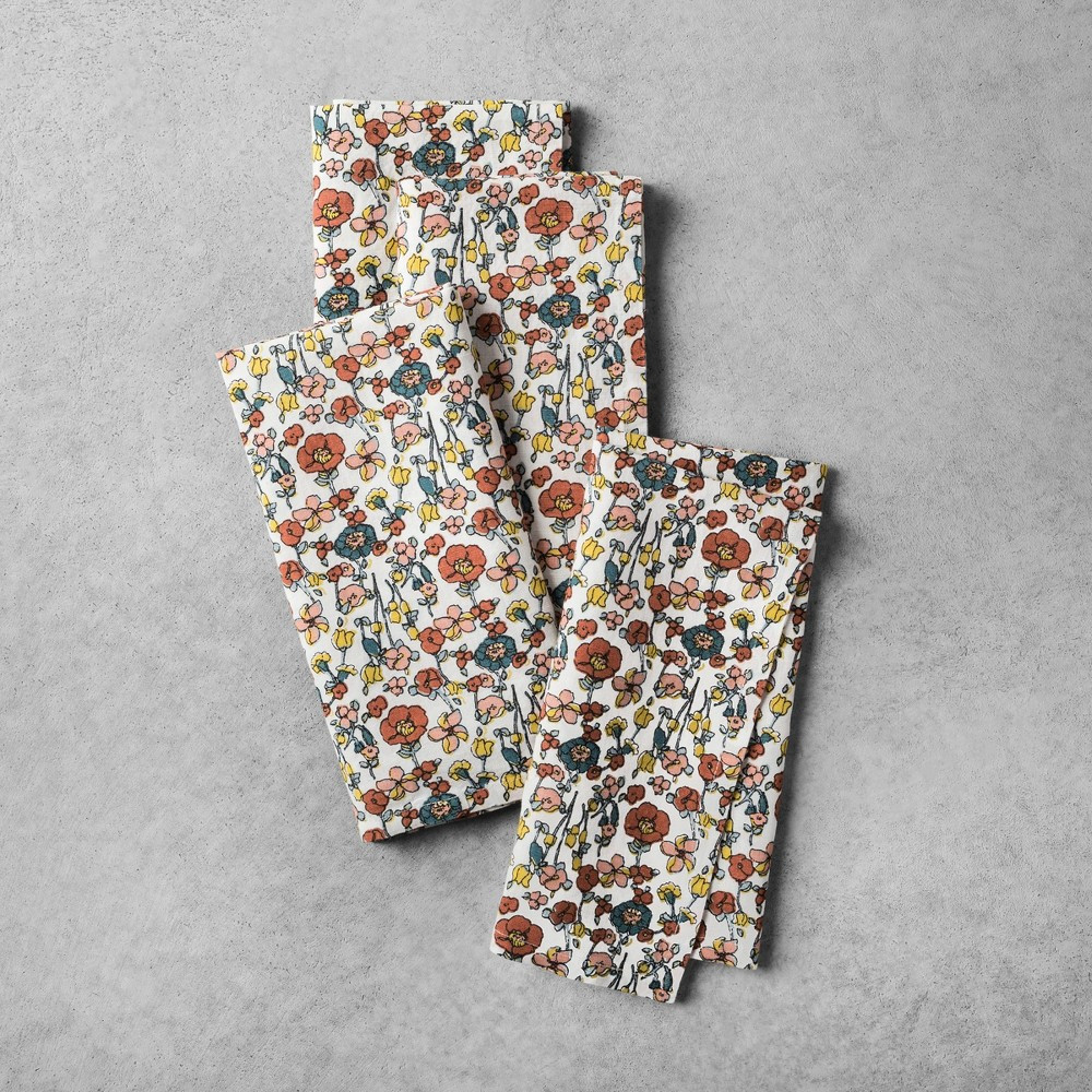 Floral Napkin (4ct) - Hearth & Hand with Magnolia | Target