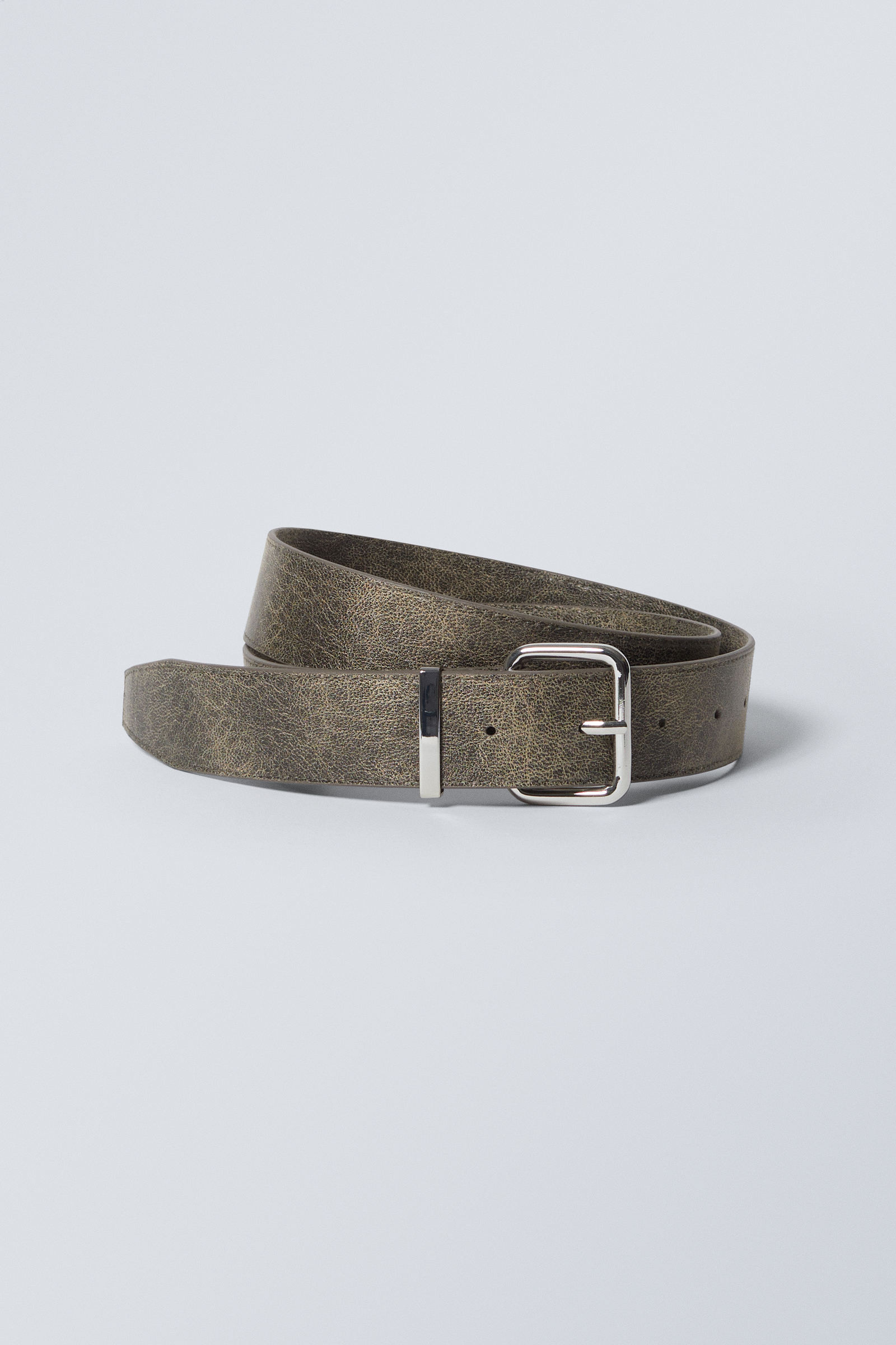 Faux Leather Buckle Belt | Weekday