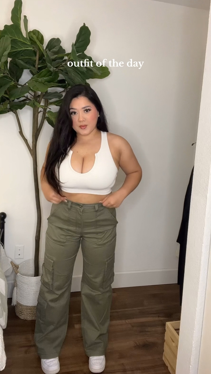 cargo pants: hollister, top: amazon, shoes: nike 

#LTKfindsunder100