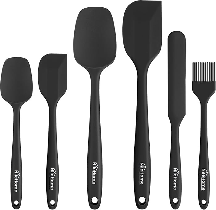 NileHome Silicone Spatula Set, 6 Pieces Food Grade Kitchen Utensils with Silicone Brush Heat Resi... | Amazon (US)