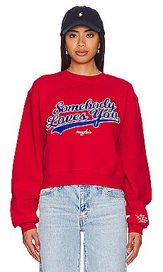 The Mayfair Group Somebody Loves You Sweatshirt in Red from Revolve.com | Revolve Clothing (Global)