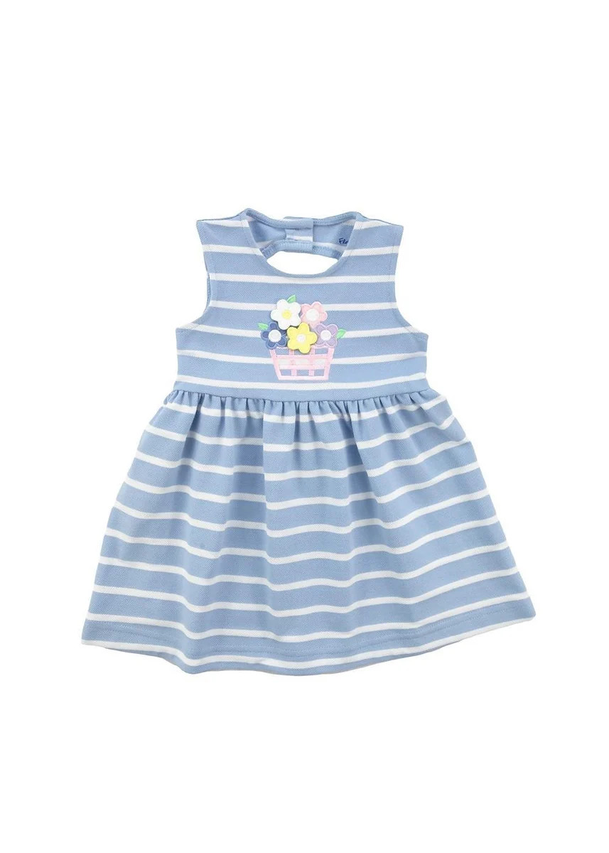 Flower Basket Stripe Knit Dress | Florence Eiseman