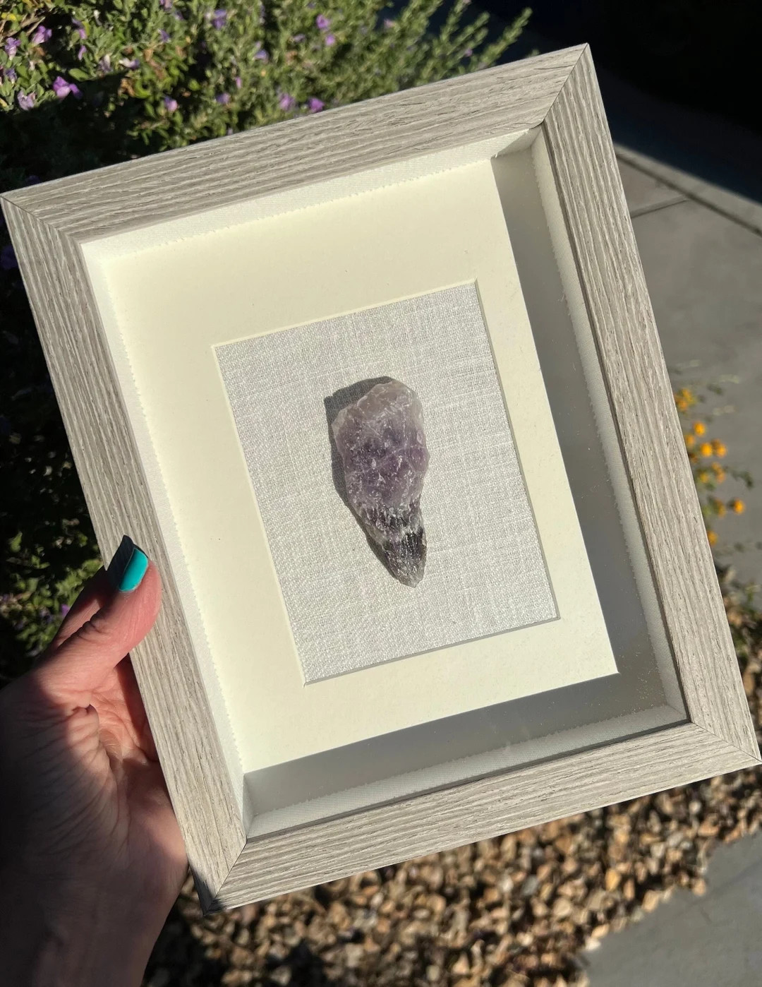 8x10 Shadowbox Framed Chevron Amethyst, Framed Crystal, Crystal Art, Home Decor, Custom Frame, Ho... | Etsy (US)