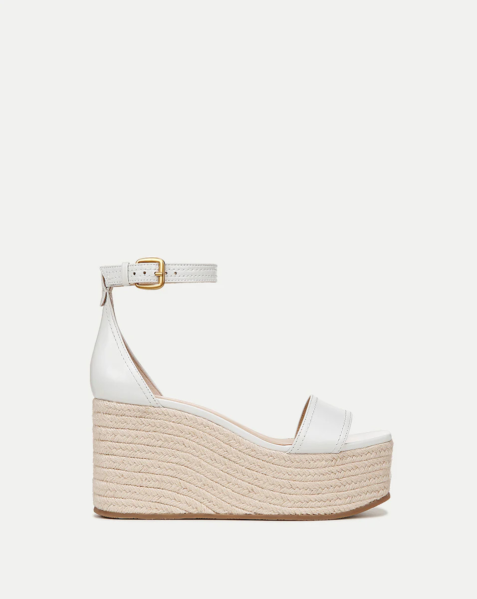 Gianna Raffia Wedge Sandal | Veronica Beard