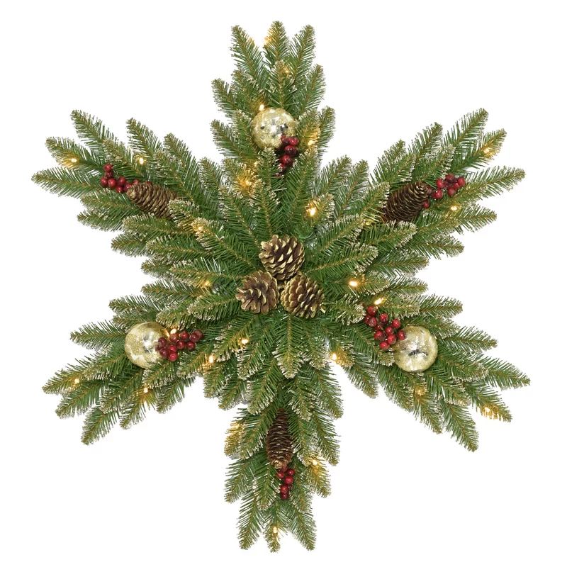 Torrens Faux Lighted Pinecone 32'' Wreath | Wayfair North America
