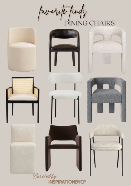Modern chairs, modern dining chairs, rattan, leather chairs, boucle chairs, swivel chairs, look for less, designer look
#LTKFind

#LTKsalealert #LTKhome