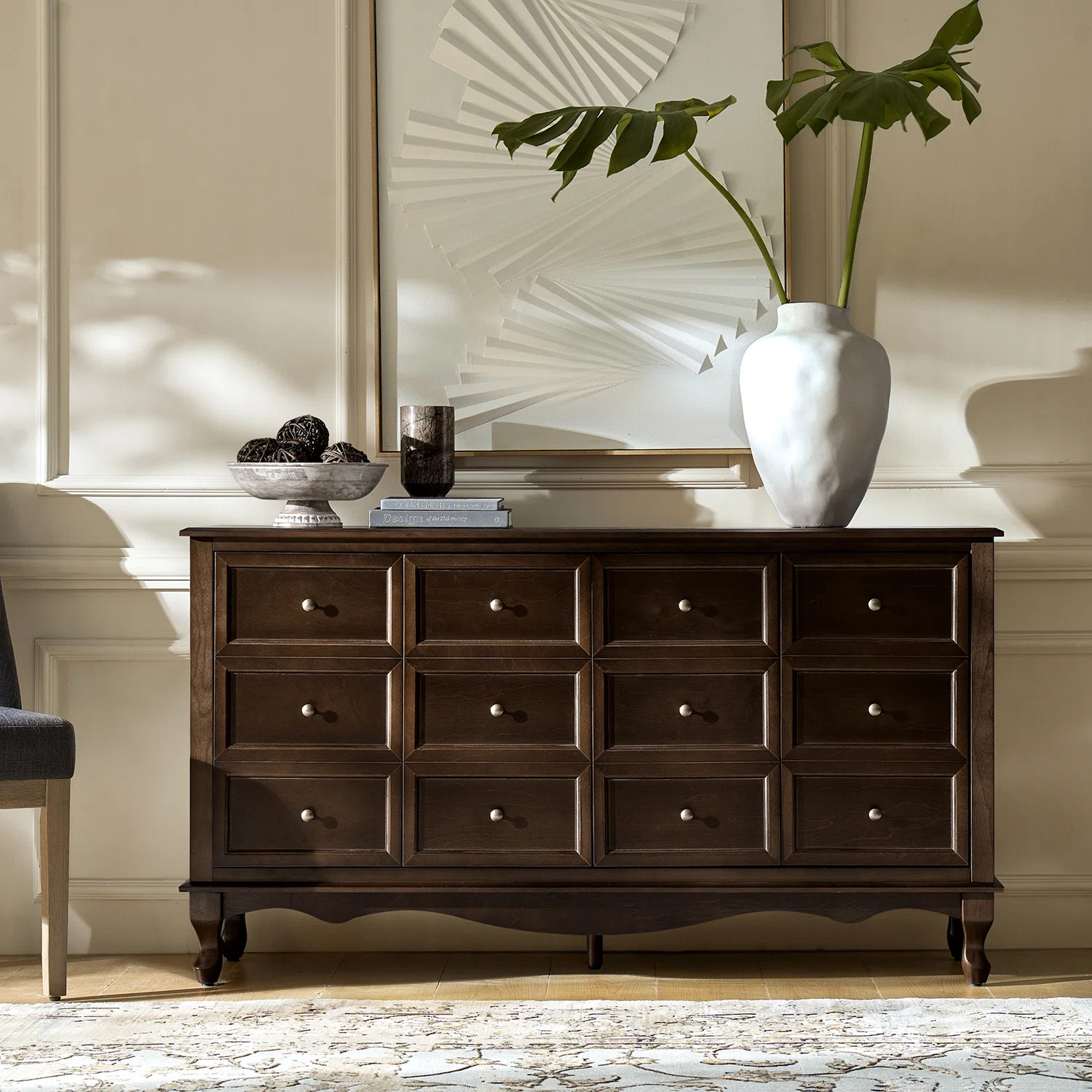 Ilesha 58" Wide Transitional 4 Door Sideboard with Adjustable Shelves and Solid Wood Legs | Wayfair North America