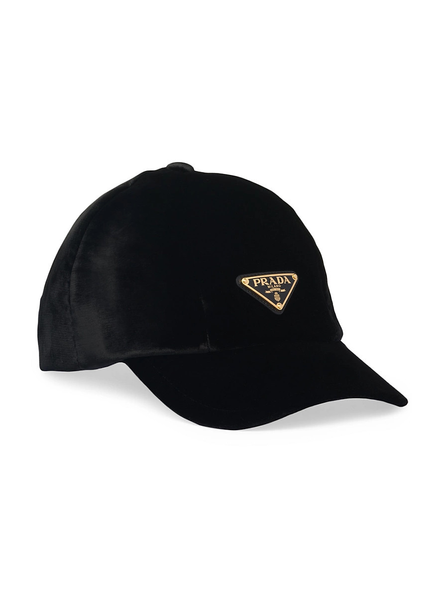 Women's Velvet Baseball Cap - Black - Size Large | Saks Fifth Avenue