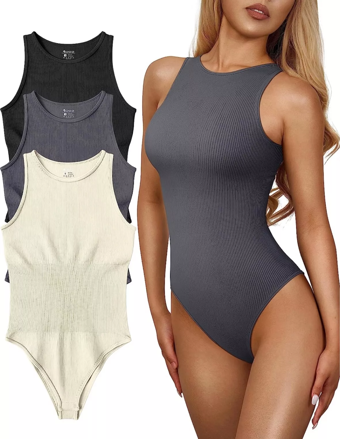 OQQ Women's 3 Piece Bodysuits … curated on LTK