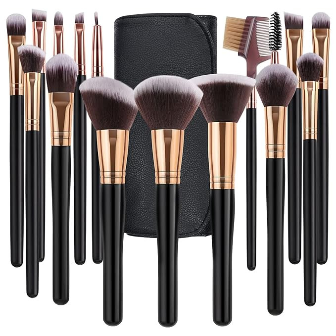 SOLVE Makeup Brushes 16 Pcs Premium Synthetic Foundation Blending Blush Concealer Eye Shadow Make... | Amazon (US)
