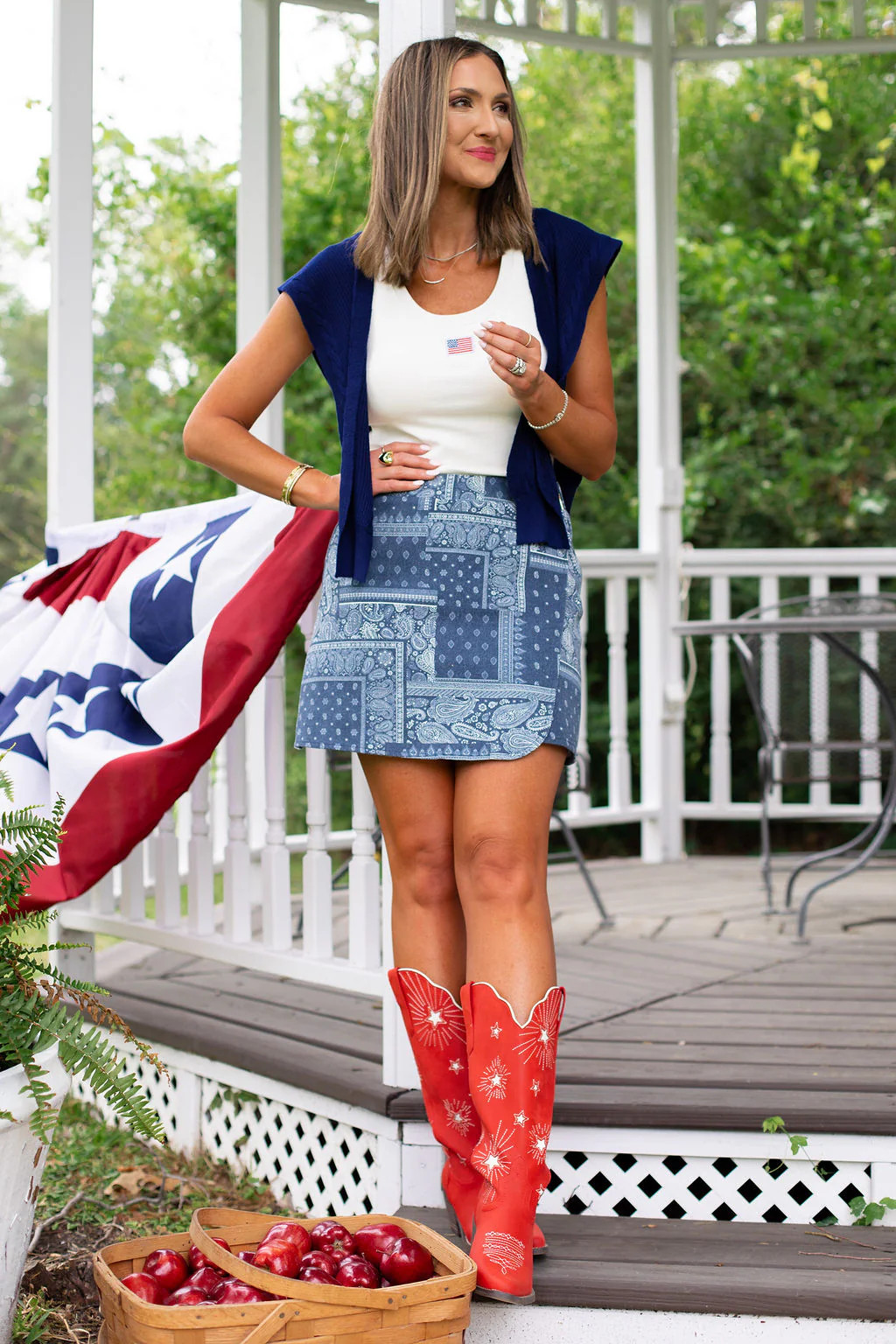 SSYS Dottie Bandana Skort In Navy | SSYS
