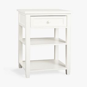 Beadboard Simply White Nightstand (21") | Pottery Barn Teen