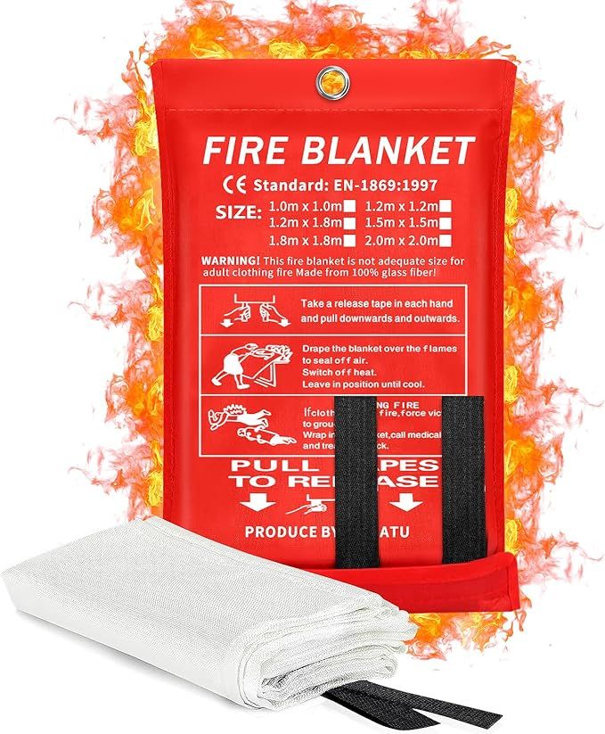 2024 Emergency Fire Blanket, Fire Extinguisher Blanket, Fire Suppression Blanket, Flame Retardant... | Amazon (US)
